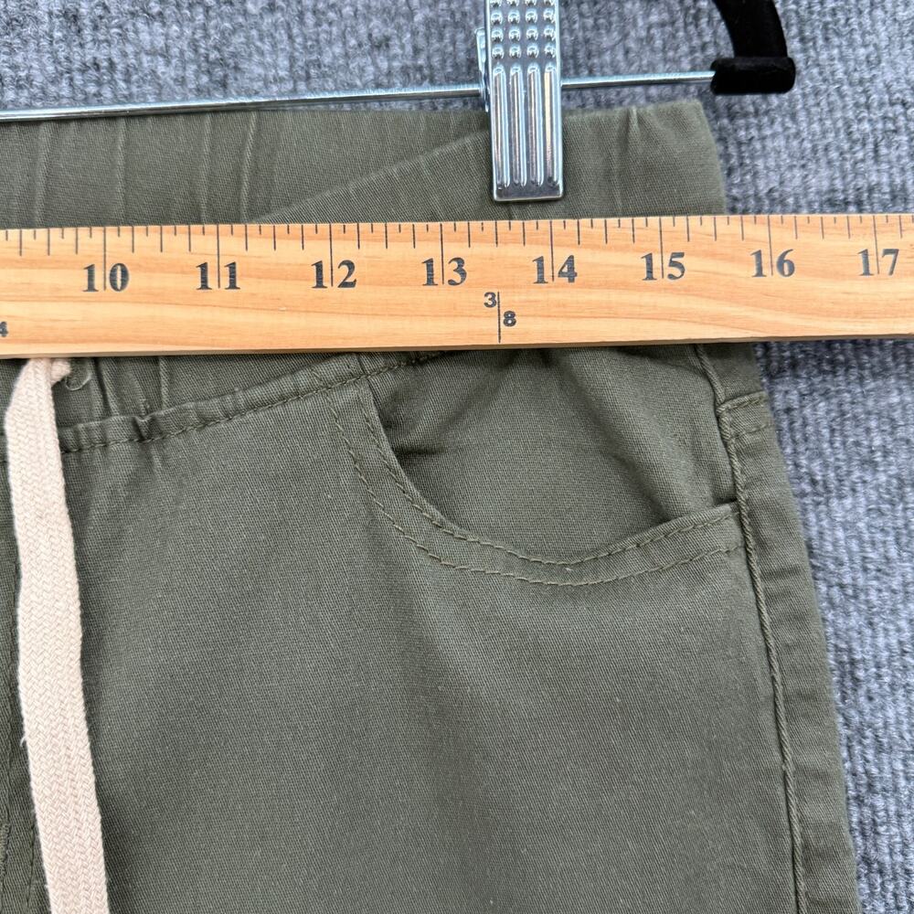 American Bazi Womens Pull On Skinny Pants Size XL Olive Green Distressed Militar - Picture 7 of 12